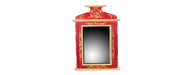 Red Floral Design Key Cabinet-Cheshire Furniture Outlet