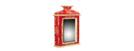 Red Floral Design Key Cabinet-Cheshire Furniture Outlet