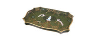 Green Fountain Design Tray on Stand-Cheshire Furniture Outlet