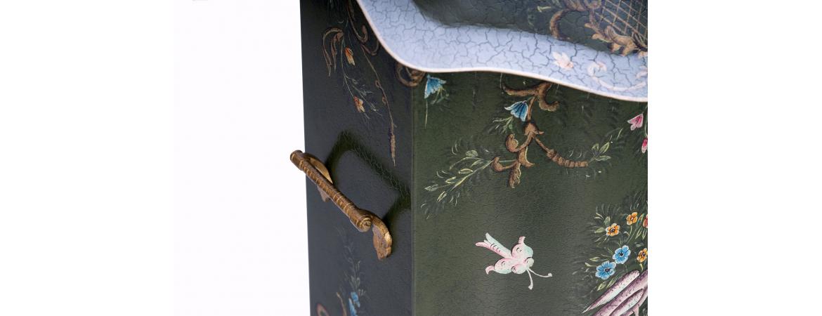 Green Fountain Design Tall Decorative Box-Cheshire Furniture Outlet