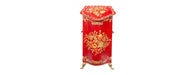 Red Floral Design Tall Decorative Box-Cheshire Furniture Outlet