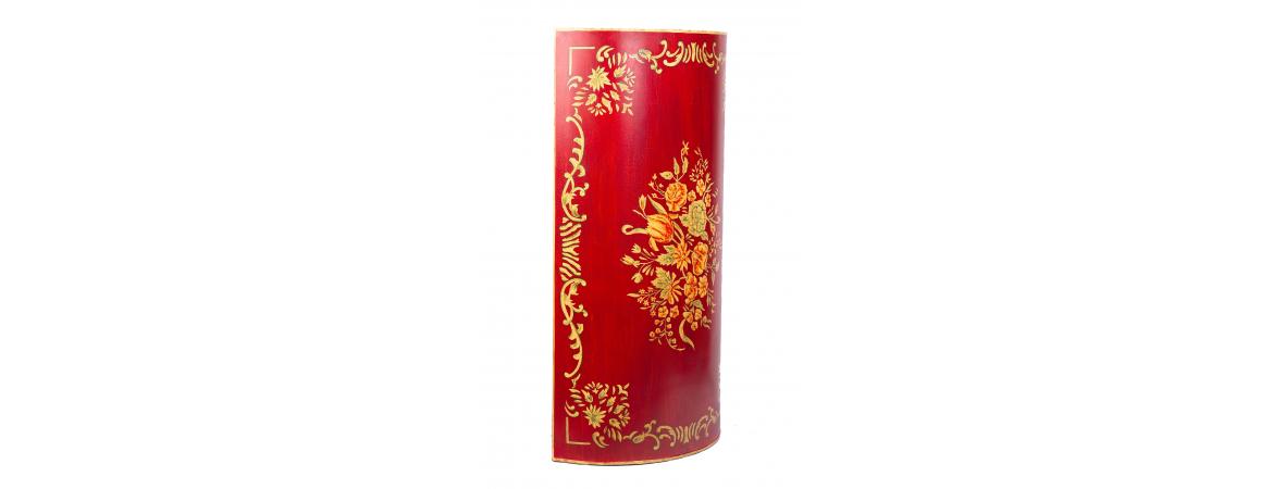 Red Floral Design Umbrella Stand-Cheshire Furniture Outlet