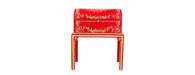 Red Floral Design Dome Box on Stand-Cheshire Furniture Outlet