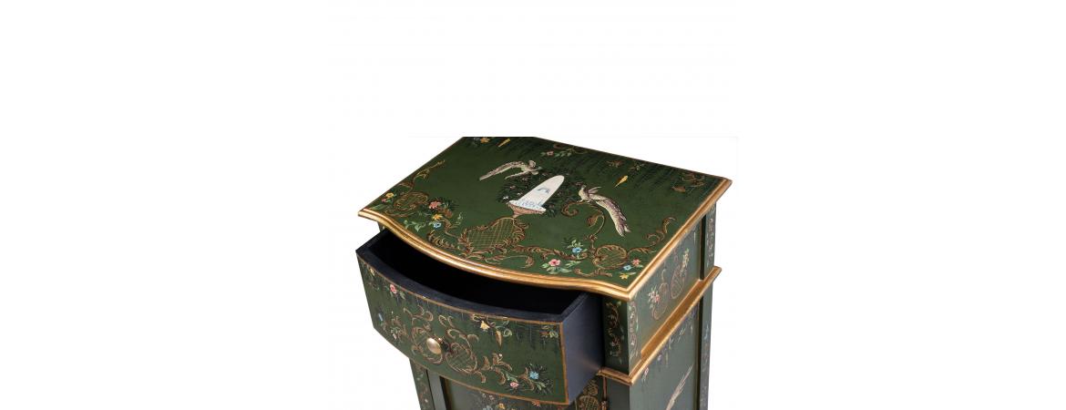 Green Fountain Design Curved Bedside-Cheshire Furniture Outlet