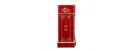 Red Floral Design Curved Bedside-Cheshire Furniture Outlet
