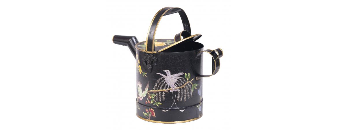 Black Lyre Bird Design Watering Can-Cheshire Furniture Outlet