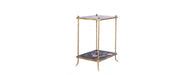 Black Lyre Bird Design 2 Tier Table-Cheshire Furniture Outlet