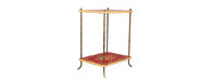 Red Floral Design 2 Tier Table-Cheshire Furniture Outlet