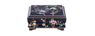 Black Lyre Bird Design Small Jewellery Box-Cheshire Furniture Outlet