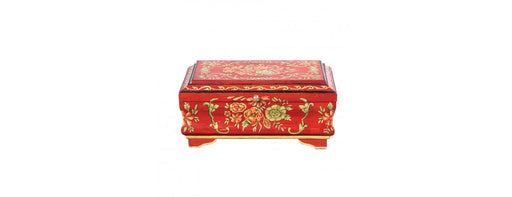 Red Floral Design Small Jewellery Box-Cheshire Furniture Outlet