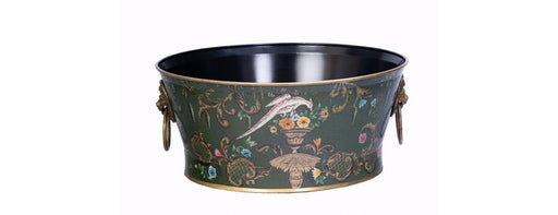 Green Fountain Design Round Bowl with Handles-Cheshire Furniture Outlet