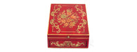 Red Floral Design Vanity Mirror with Storage-Cheshire Furniture Outlet