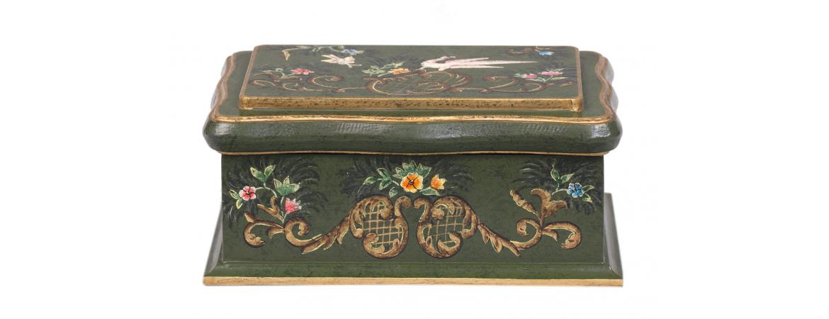 Green Fountain Design Wooden Box-Cheshire Furniture Outlet