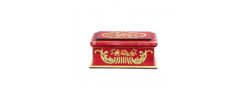 Red Floral Design Wooden Box-Cheshire Furniture Outlet