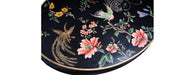 Black Lyre Bird Design Oval Tray with Handles-Cheshire Furniture Outlet