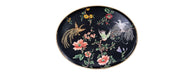 Black Lyre Bird Design Oval Tray with Handles-Cheshire Furniture Outlet