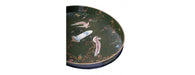 Green Fountain Design Oval Tray with Handles-Cheshire Furniture Outlet