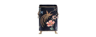 Black Lyre Bird Design Bin with Handles and Feet-Cheshire Furniture Outlet