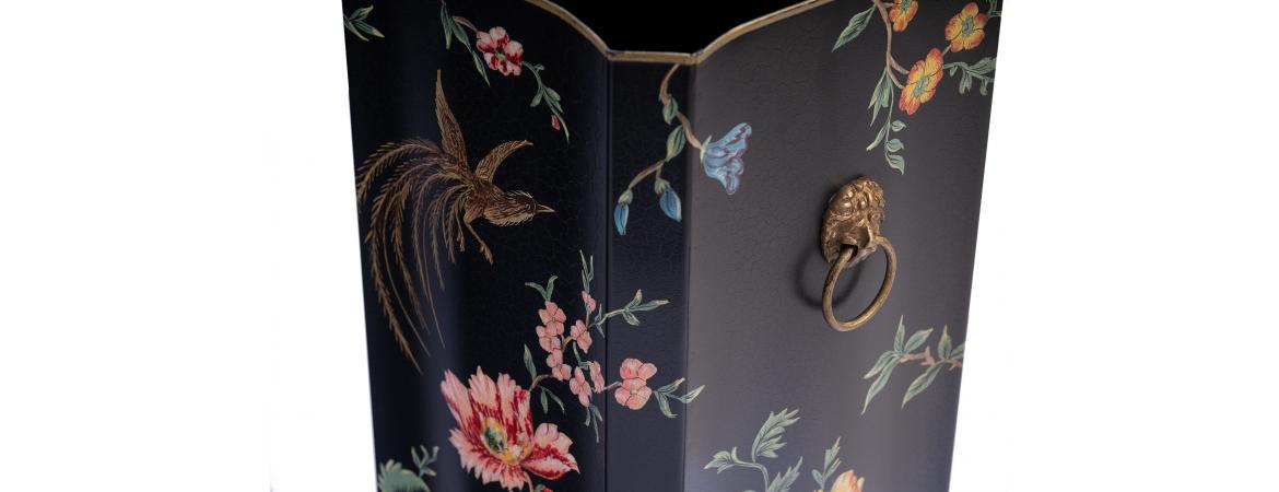 Black Lyre Bird Design Umbrella Stand-Cheshire Furniture Outlet