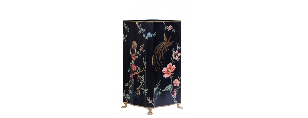 Black Lyre Bird Design Umbrella Stand-Cheshire Furniture Outlet