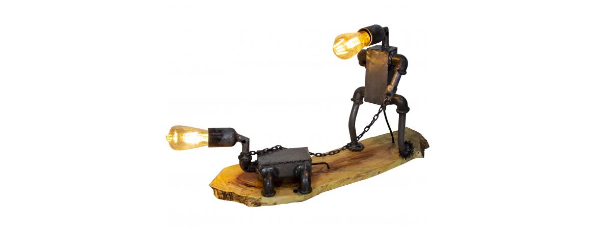 Man and Dog Table Lamp-Cheshire Furniture Outlet