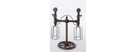 Reclaimed Pipe Twin Table Lamp-Cheshire Furniture Outlet