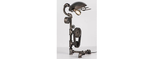 Upcycled Cooking Pot & Cogs Table Lamp-Cheshire Furniture Outlet