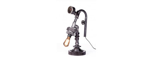 Industrial Iron and Meter Table Lamp-Cheshire Furniture Outlet