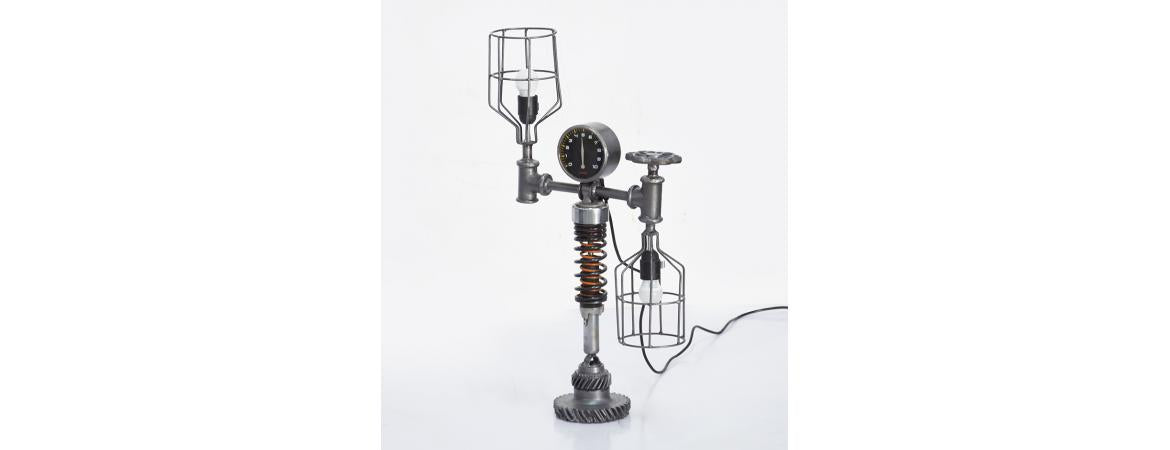 Iron Cage and Meter Table Lamp-Cheshire Furniture Outlet