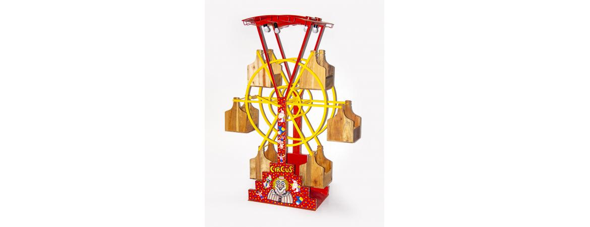 Industrial Style Ferris Wheel Wine Bottle Holder 1.8m Tall-Cheshire Furniture Outlet