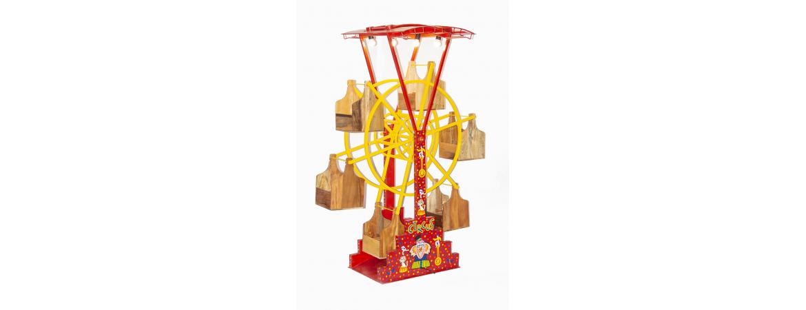 Industrial Style Ferris Wheel Wine Bottle Holder 1.8m Tall-Cheshire Furniture Outlet