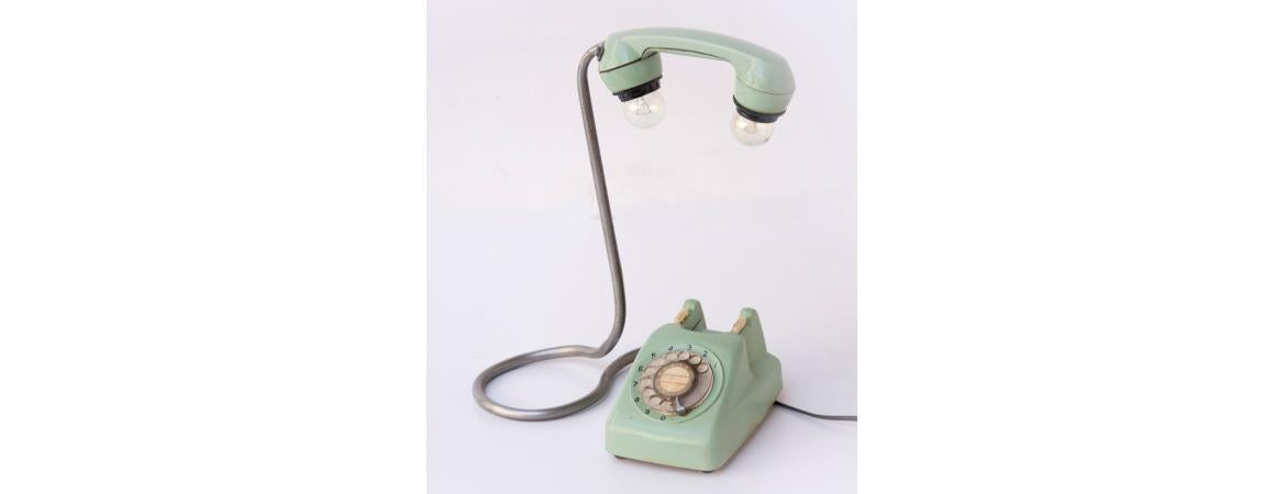 Vintage Telephone Table Lamp-Cheshire Furniture Outlet