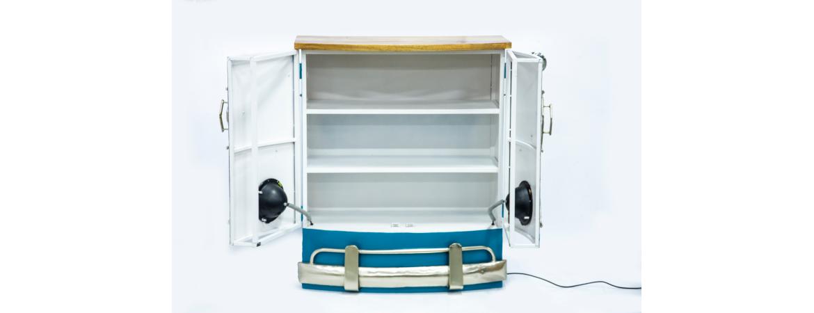 VW 2 Door Cabinet With Lights-Cheshire Furniture Outlet