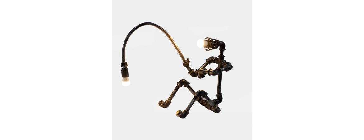 Reclaimed Parts Robot Table Lamp - Gone Fishing-Cheshire Furniture Outlet