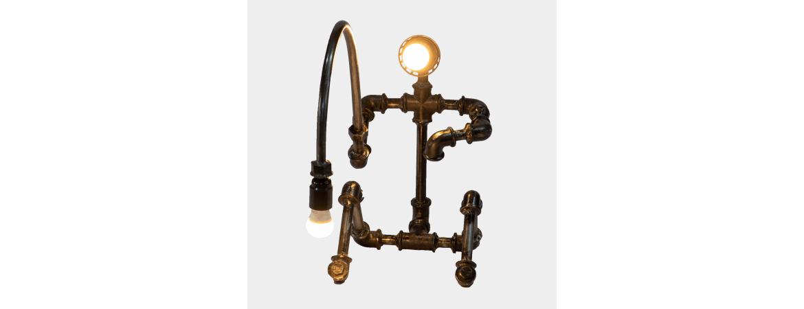Reclaimed Parts Robot Table Lamp - Gone Fishing-Cheshire Furniture Outlet