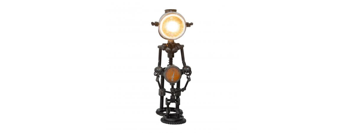 Reclaimed Parts Robot Table Lamp - Mother and Child-Cheshire Furniture Outlet