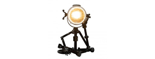 Reclaimed Parts Robot Table Lamp - Deep In Thought-Cheshire Furniture Outlet