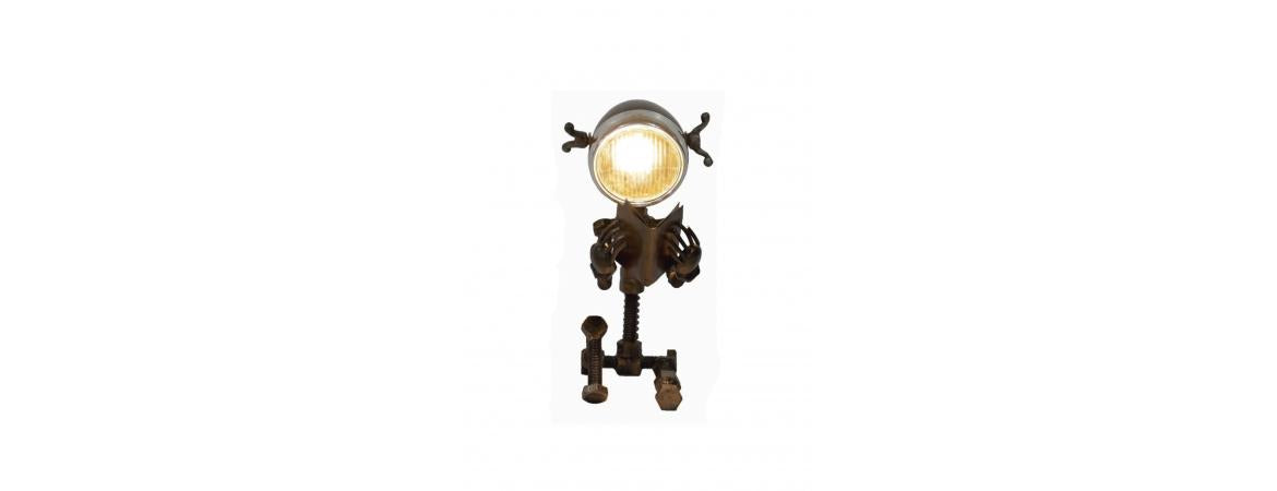 Reclaimed Parts Robot Table Lamp - Book time-Cheshire Furniture Outlet