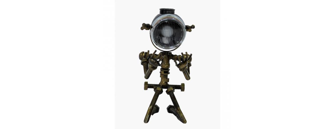 Reclaimed Parts Robot Table Lamp - Down On His Knees-Cheshire Furniture Outlet