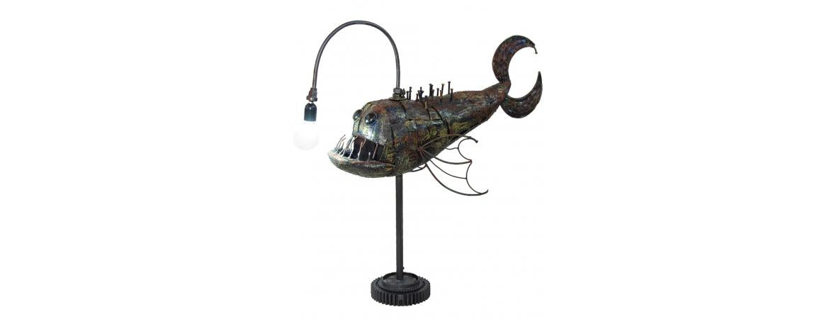 Steampunk Fish Table Lamp-Cheshire Furniture Outlet
