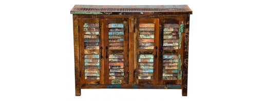 Reclaimed 4 Door Sideboard-Cheshire Furniture Outlet