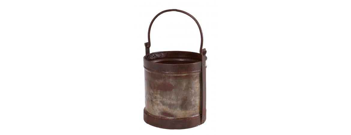 Set of 3 Antique Iron Buckets-Cheshire Furniture Outlet