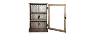Key Cabinet with Hooks, Shelf and Antique Key Handle-Cheshire Furniture Outlet