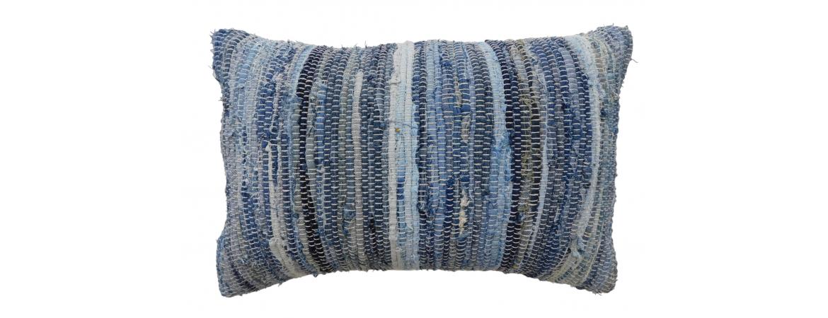 Recycled Denim Cushion 40 x 60cm-Cheshire Furniture Outlet