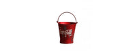 Set of 4 Red Hand Painted Coca Cola Buckets-Cheshire Furniture Outlet
