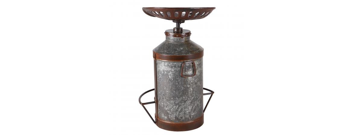 Tractor Seat Stool with Milk Churn Base-Cheshire Furniture Outlet