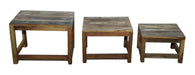 Reclaimed Nest of 3 Tables-Cheshire Furniture Outlet