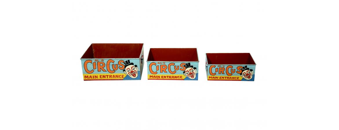 Set of 3 Metal Circus Trays-Cheshire Furniture Outlet