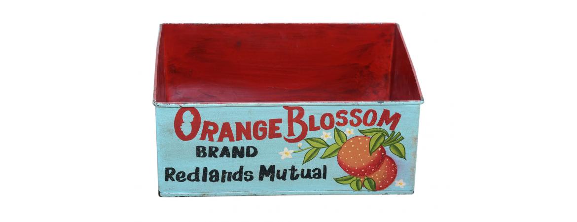 Set of 3 Metal Orange Trays-Cheshire Furniture Outlet