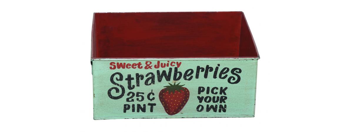 Set of 3 Metal Strawberry Trays-Cheshire Furniture Outlet